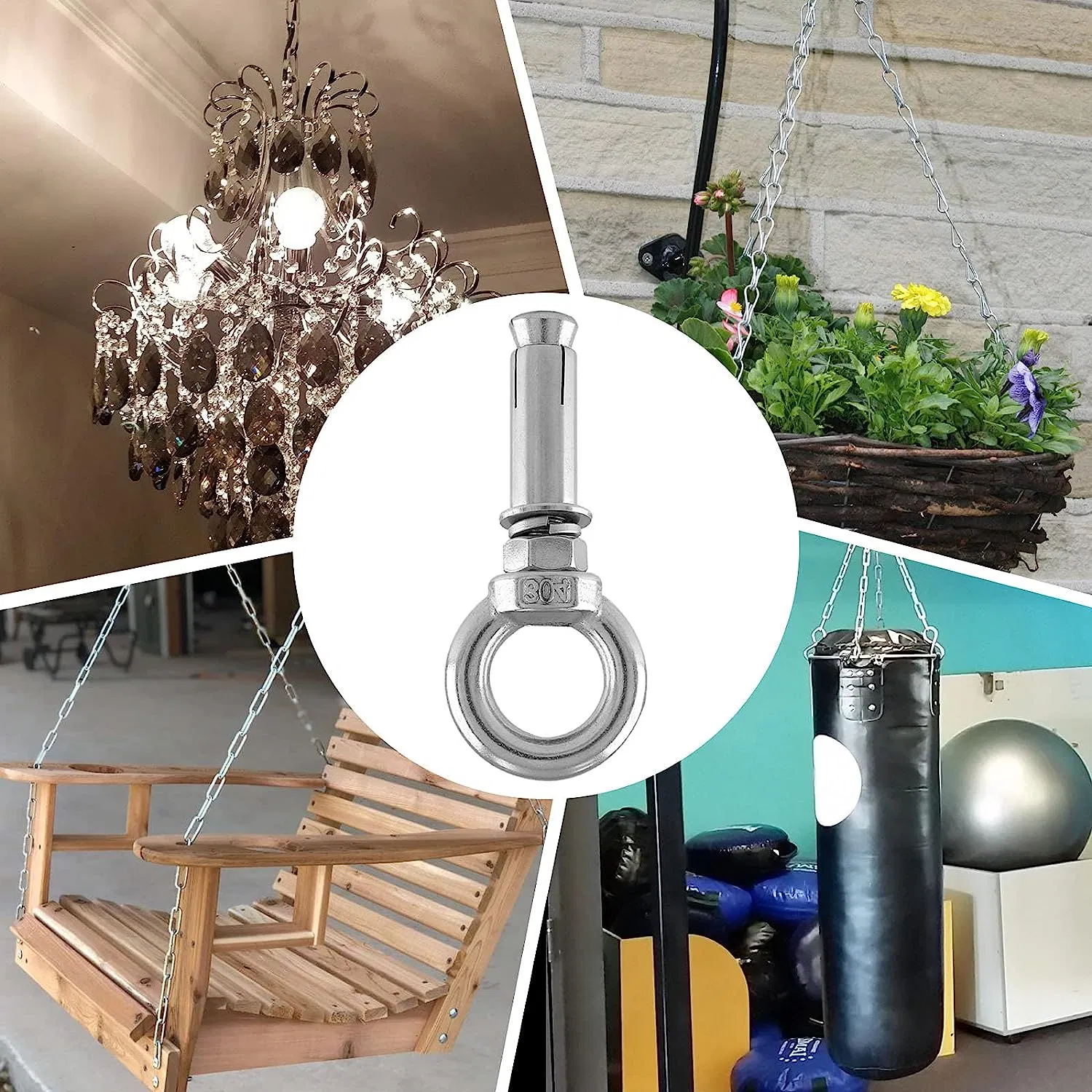 M8 Ring Lifting Expansion Eyebolt Bolt Screw