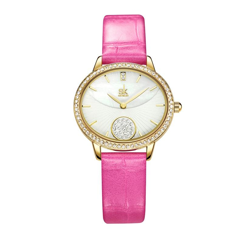 Luxury Diamond Watches for Stylish Women Waterproof Quartz Watches Leather Watch Strap