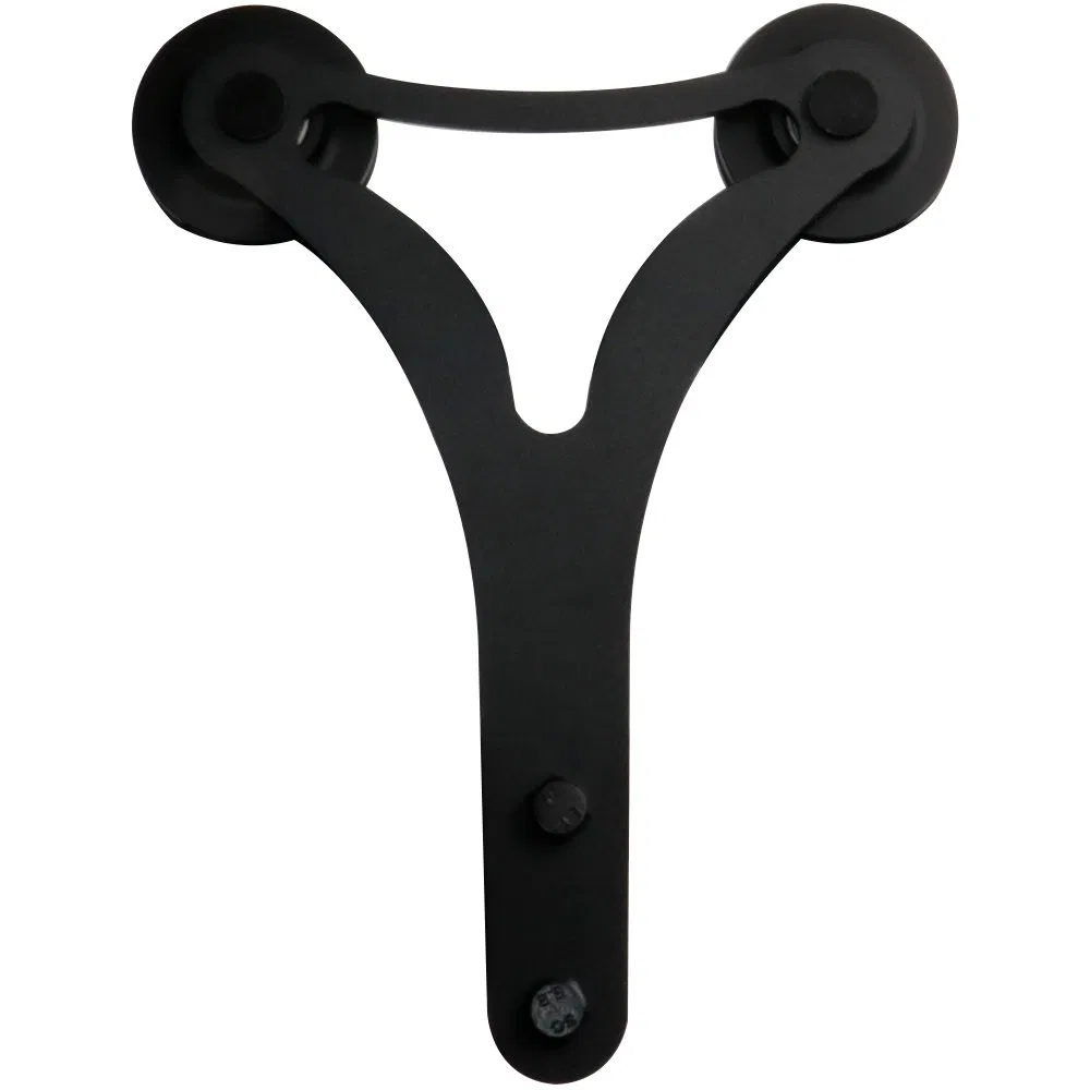 Black Non-Bypass Sliding Barn Door Hardware Kit