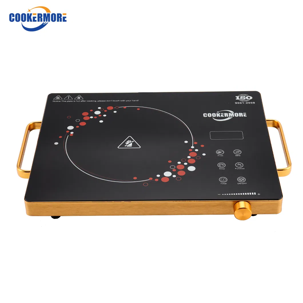 Commercial Good Quality Kitchen Ceramic Induction Wok Cooker 2000W Infrared Cooker with Handle Dual Ring Multifunction CE