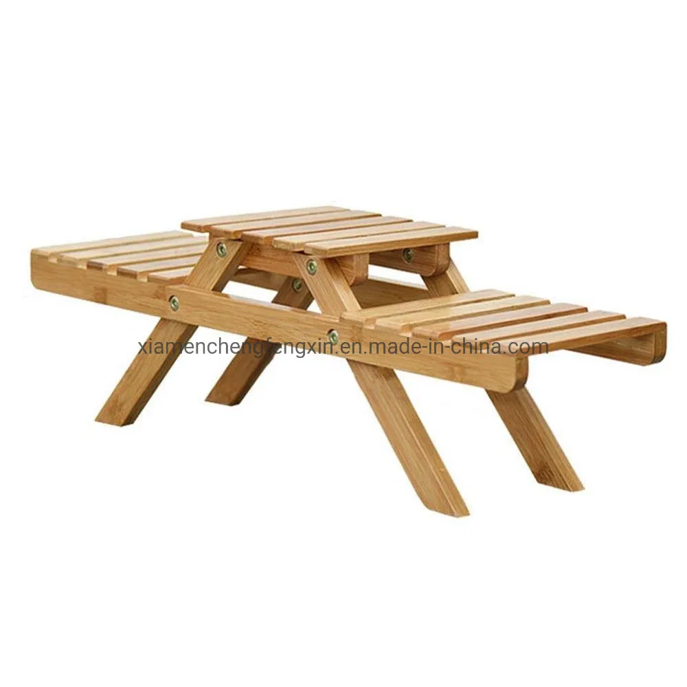 Stylish 2 Tier Wooden Plant Stand for Outdoor Spaces