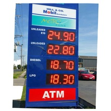 High-Visibility Digital LED Display Screen for Gas Stations