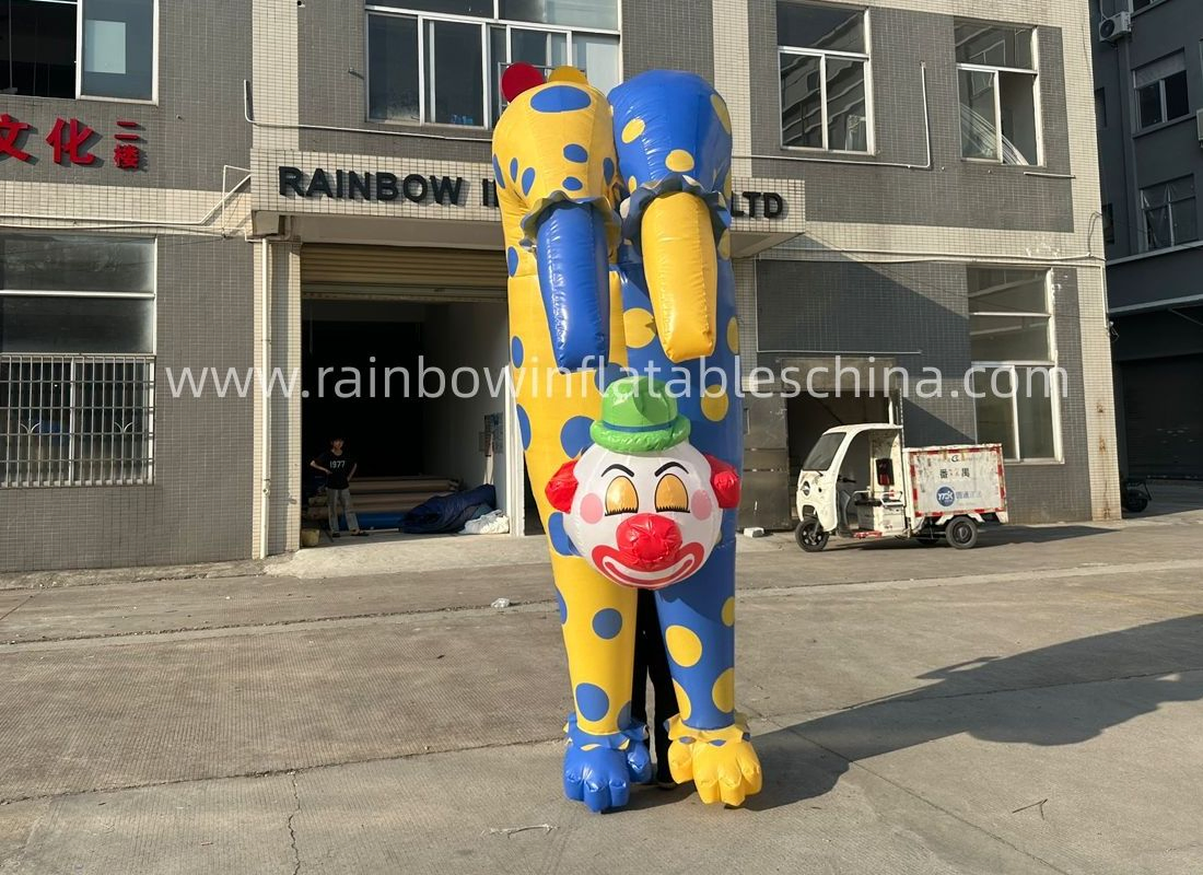 Inflatable Walking Clown Advertisement for Event Promotion and Attraction