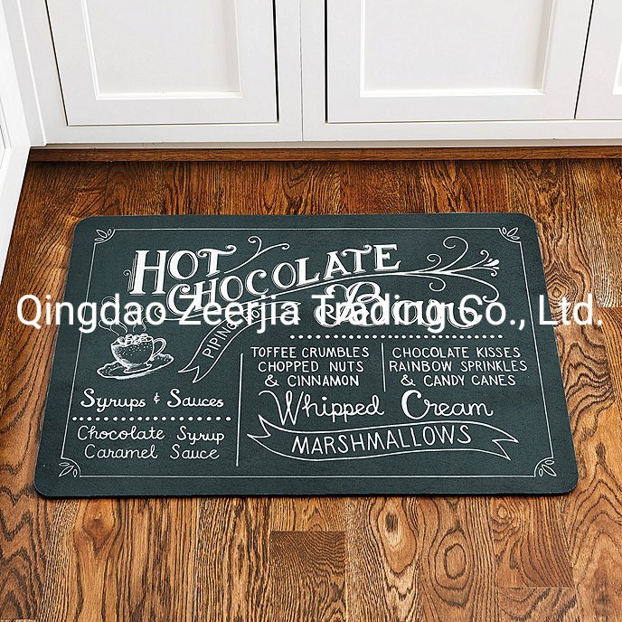 Custom Anti Fatigue Non-Slip Square Front Door Foot Mat Indoor Easy Clear Kitchen Mats