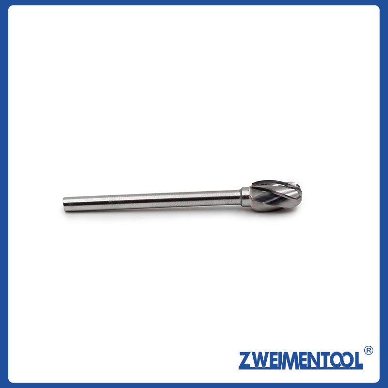 Carbide Burr Set with 1/4'' (6.35mm) Shank 8PCS Double Cut Solid Carbide Rotary Burr Set for Die Grinder Drill, Metal Wood Carving, Engraving,Polishing,Drilling