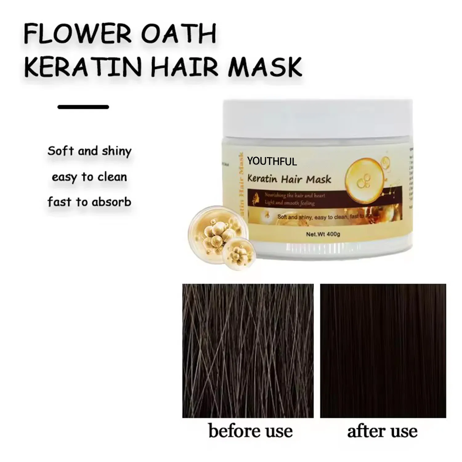 Agran Oil Smoothing Moisturizing Keratin Repair Collagenhair Essence Collagen Hair Mask