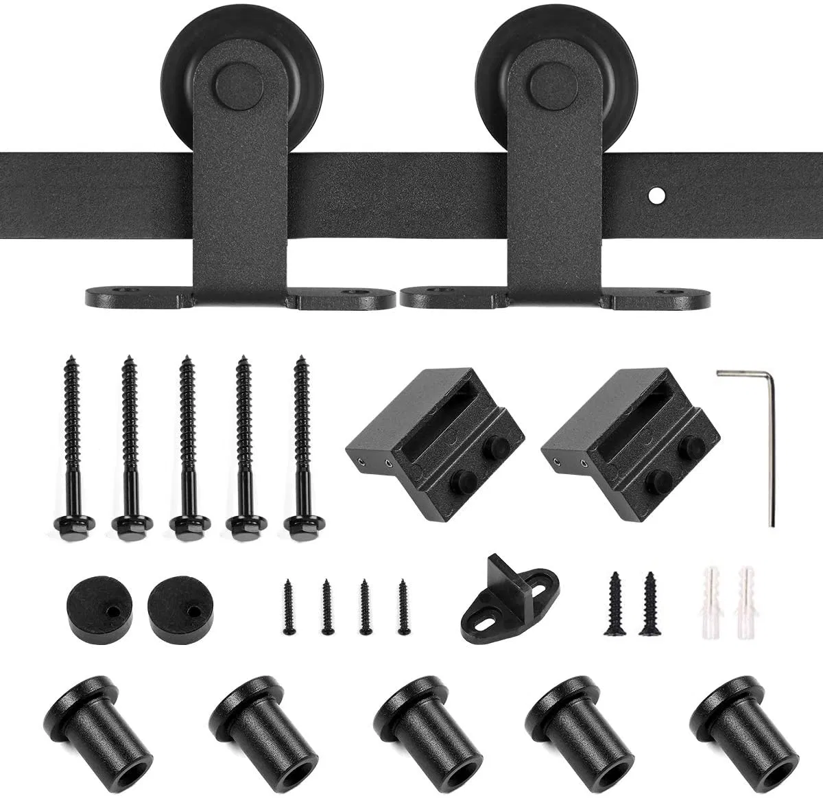 Black Sliding Barn Door Hardware Kit Interior