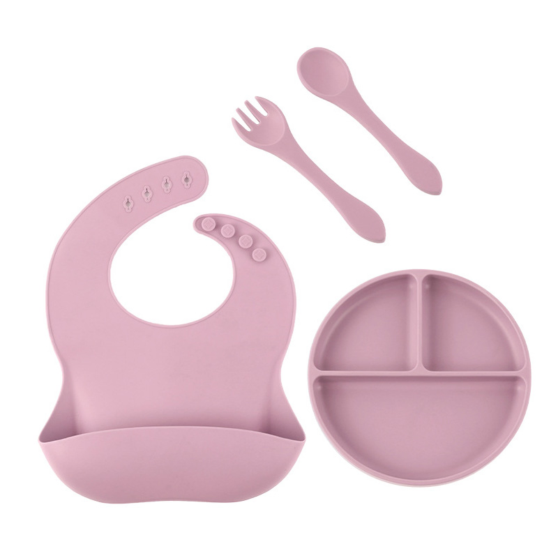 Suction Microwave Safe Baby Plates Sets Silicone Feeding Wholesale