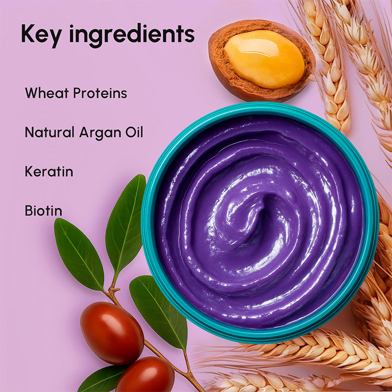 Dry and Damaged Hair with Keratin Biotin Hair Mask Coconut Oil Deep Conditioner for All Hair Types Sulfate Free