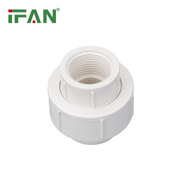 Ifan Good Quality UPVC Fitting BS 4346 1/2"-2" All Plastic Union White UPVC Pipe Fitting