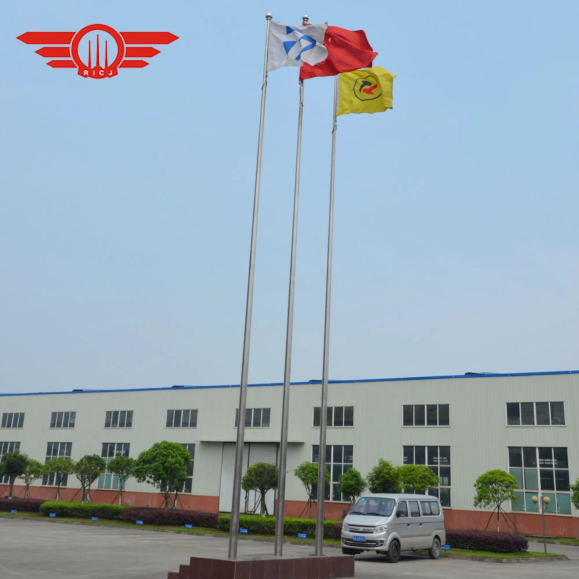 Outdoor Commercial Flagpole Largest 100m Flag Mast Automatic Aluminum Alloy Flagpole