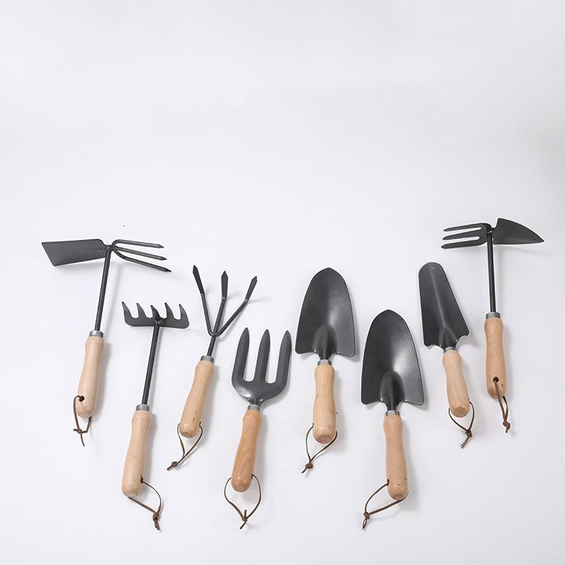 Garden Tool Set 8-Piece Stainless Steel with Soft Rubberized Non-Slip Handle