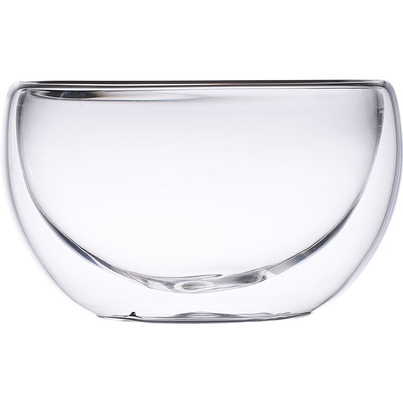 Anti-Scald Double Wall Glass Bowl for Fresh Salads