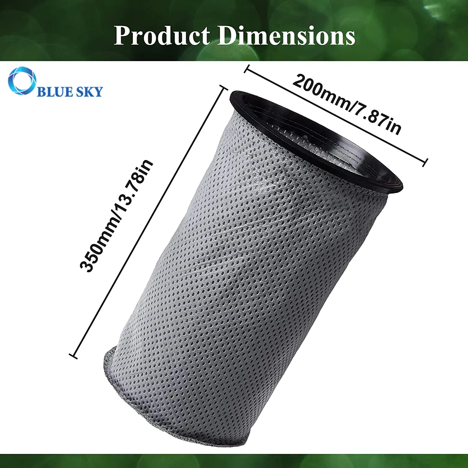 Round Reusable Micro Cloth Filter Bags 10qt Vacuum Bags Compatible with Proteam Part # 100565