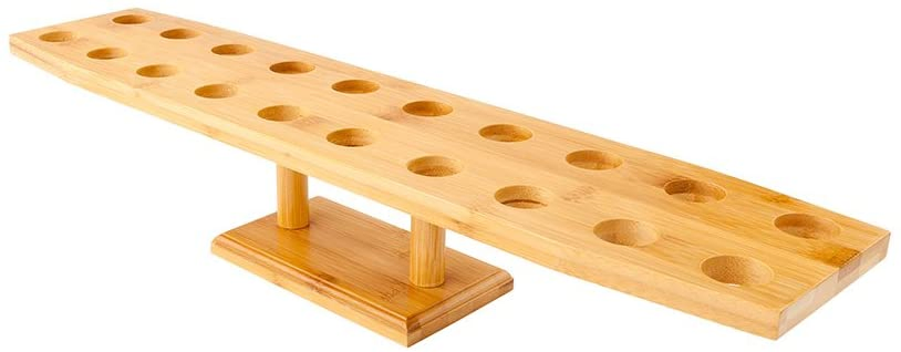 Elegant Bamboo Sushi Roll and Cone Display Stand for Events