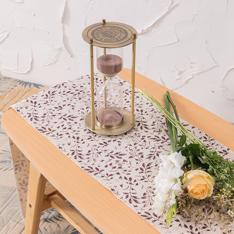 Latest Design Cotton Jute Table Runner Rural Printed for Weddings