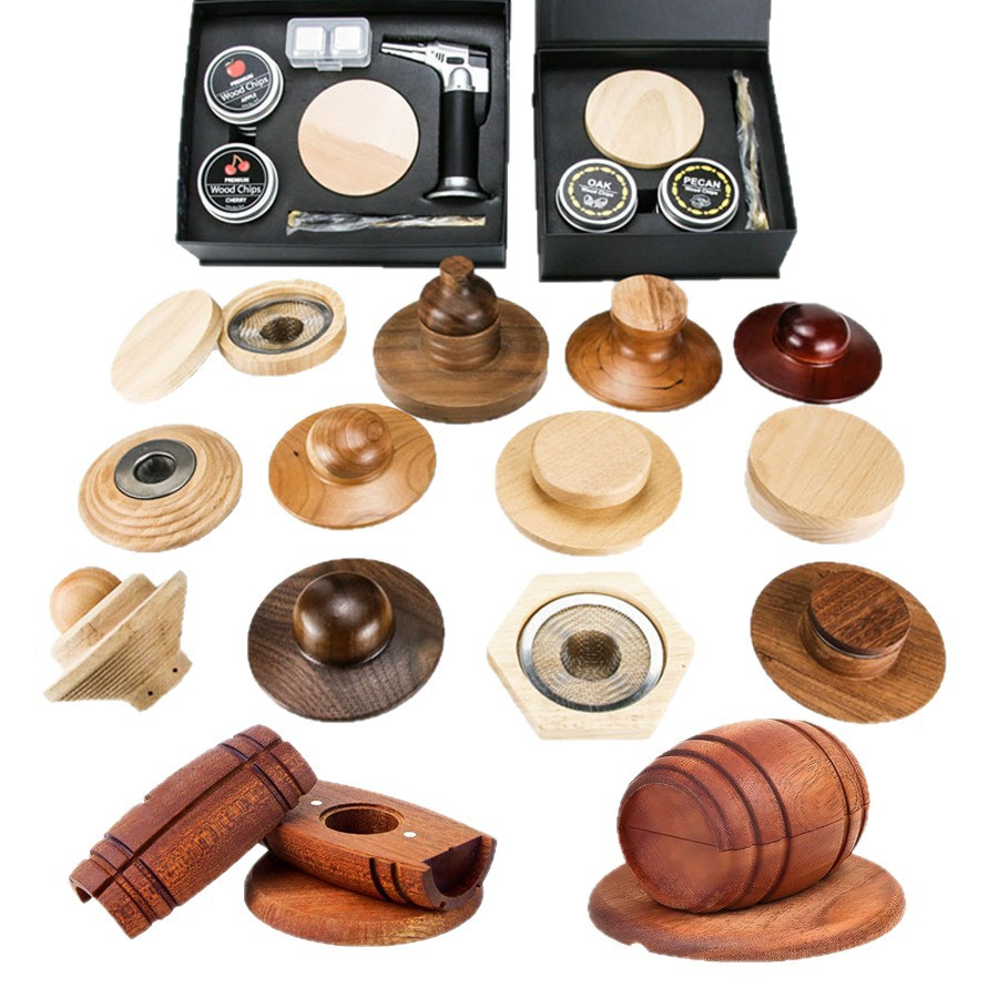 Wholesale Custom Copktail Smoking Bourbon Whiskey Smoker Infuser Kit Set Cocktail Smoker with Wood Chips
