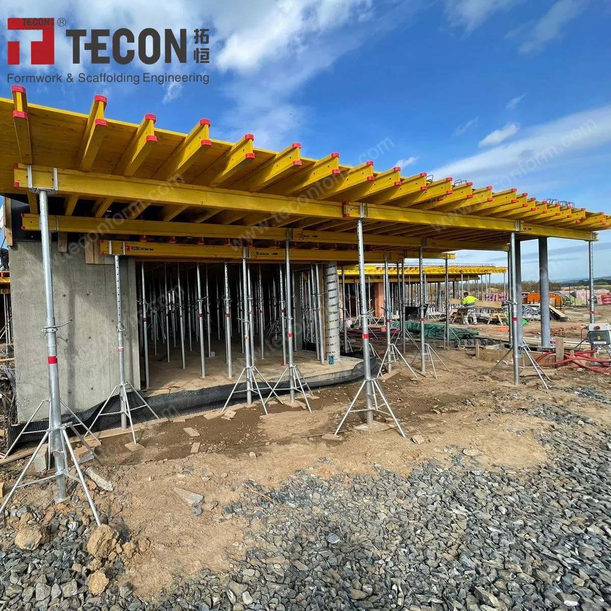 Tecon Flexible Slab Formwork H20 Timber Beam Concrete Mold Flex Plywood Form for Concrete Building Construction