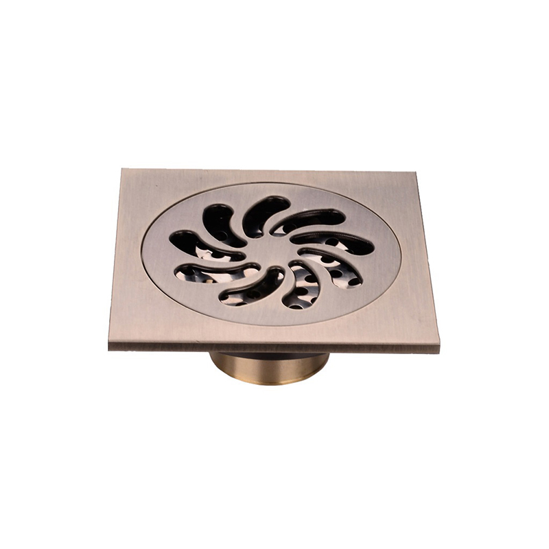 Brass Floor Drain Bathroom Odor Resistant Large Displacement Floor Drain