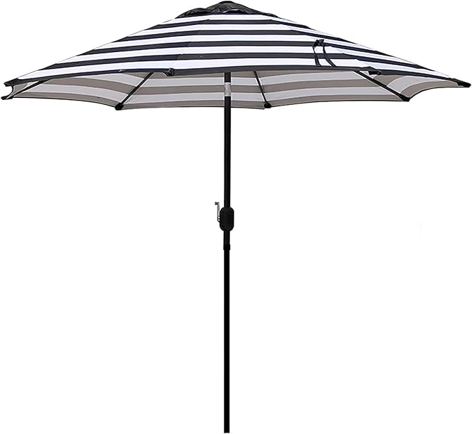 9-Foot Outdoor Patio Umbrella with Crank and Tilt Feature