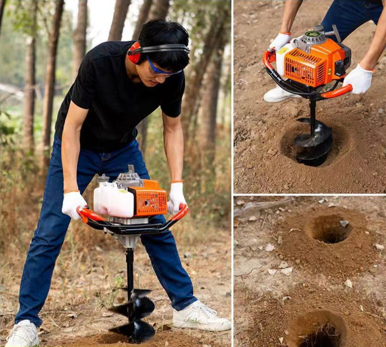 Portable Small Earth Drill Machine Manufacturers 4-Stroke Gasoline Drilling Machine
