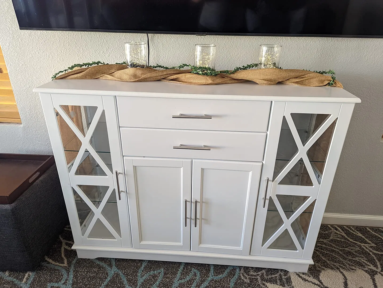 Burlap Table Runnerstable Runner Dresser Coverfarmhouse Macrame Jute Fabric