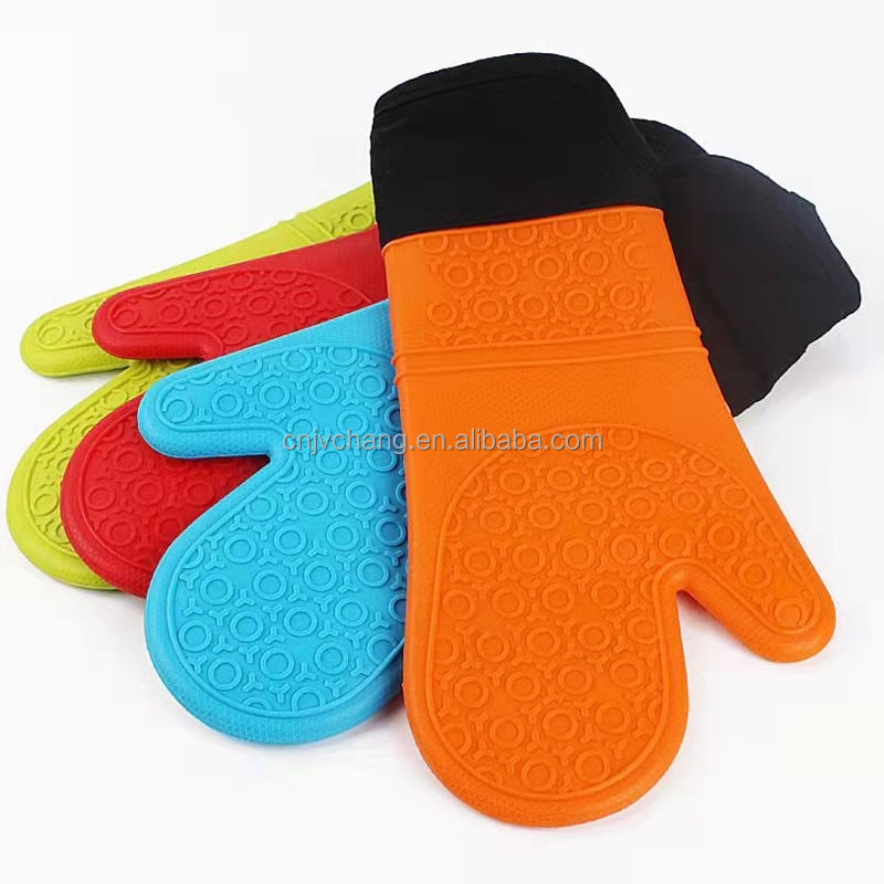 Colorful Anti-Scald Mittens for Grilling and Baking Needs