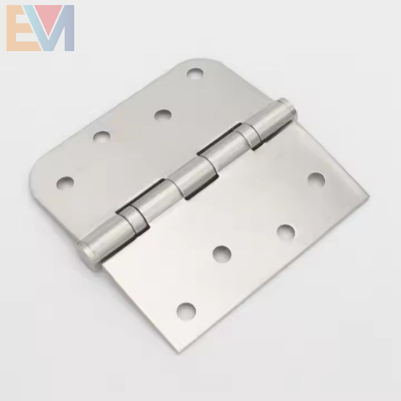 304 Stainless Steel 4 Inch 2bb Silver Brushed Half Round and Half Square Door Hinge