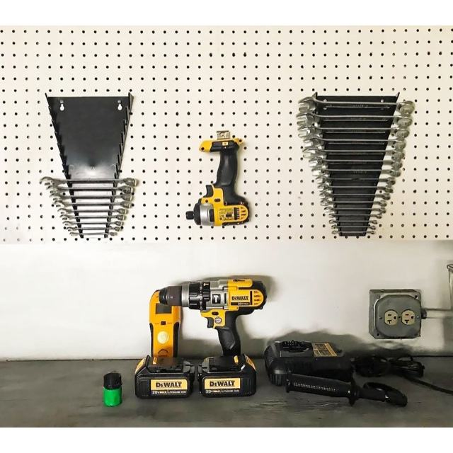 Wall Mounted Gripper Wrench Tool Organizer Tool Storage Rack