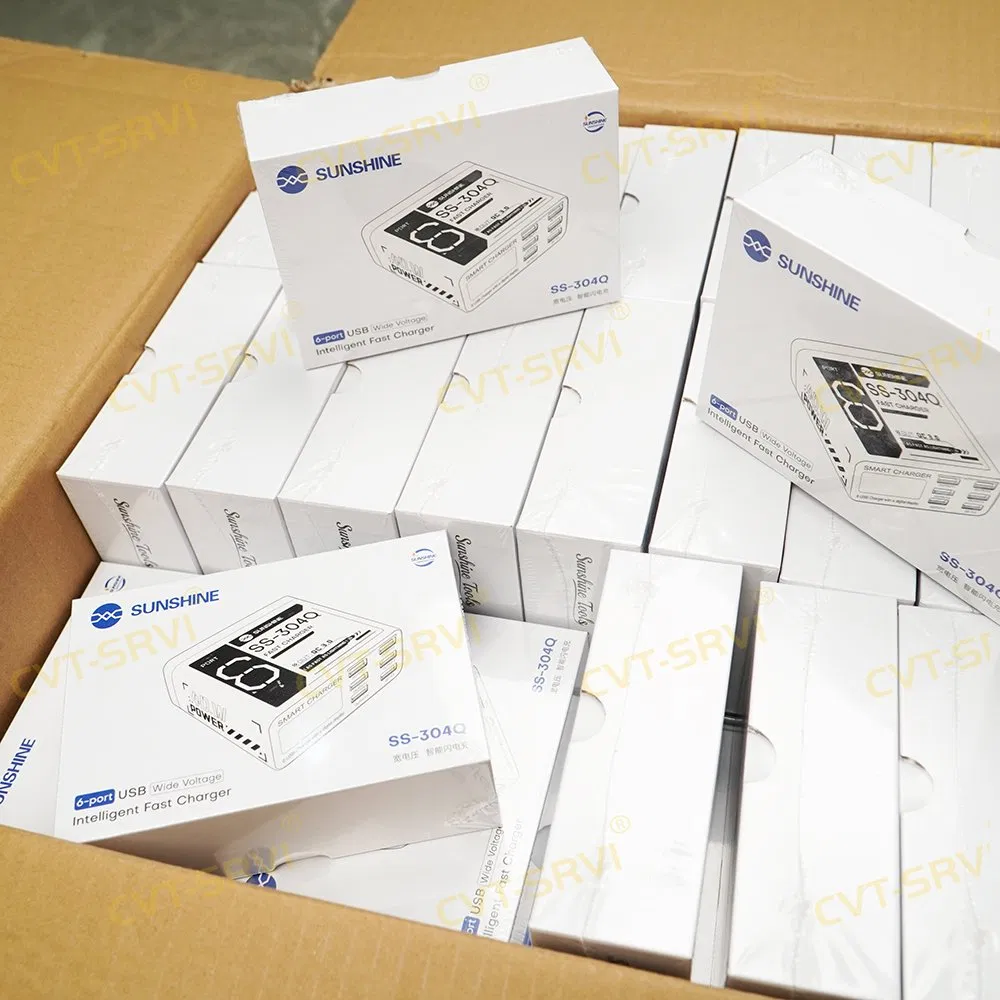 Sunshine Ss-304q 6 USB Ports Intelligent Digital Display Fast Charger for Mobile Phone USB Charger Tools