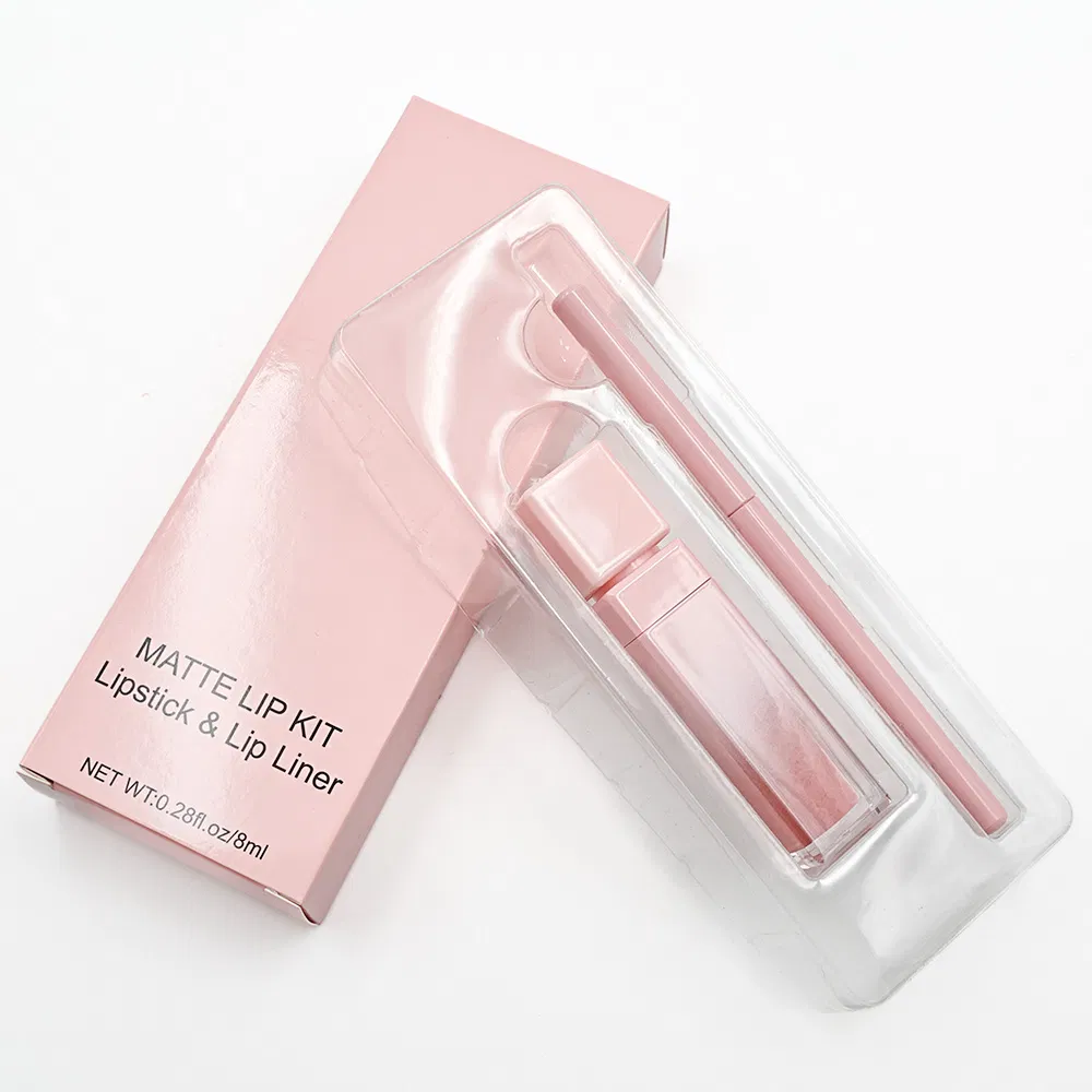 Custom Logo Private Label Lip Makeup Combo Matte Lipliner High Gloss Lipstick Creamy Glossy Lipstick