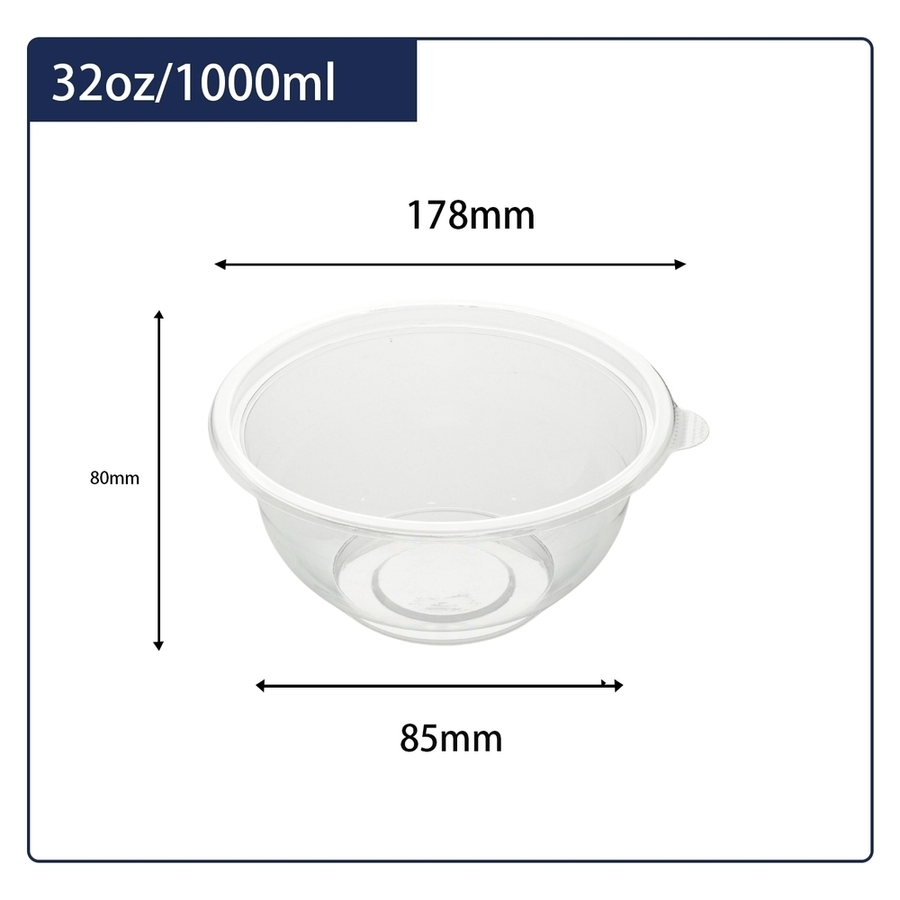 Large Volume Heavy-Duty Plastic Salad Bowl for Desserts and Salads