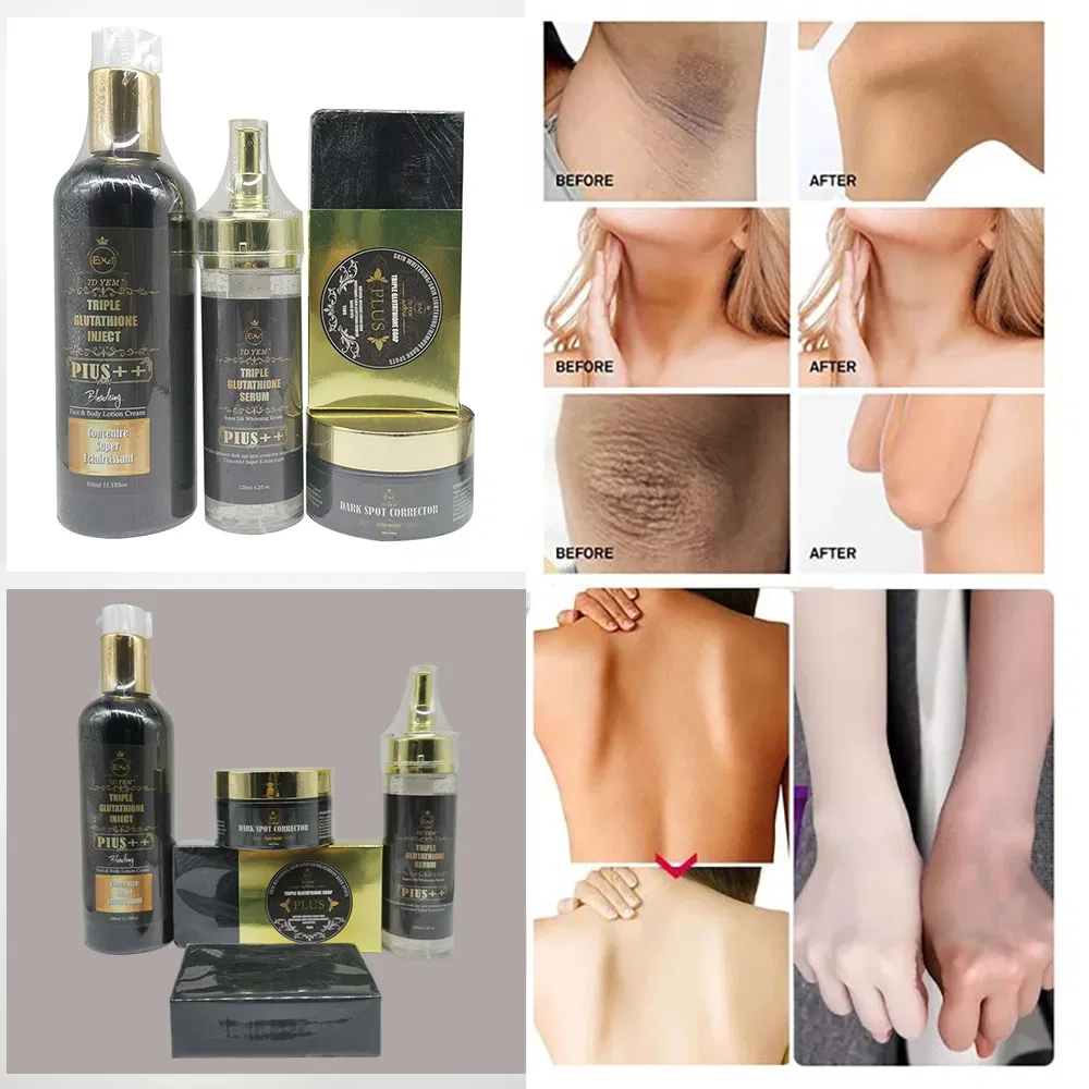 Brightening Skin Care Set High Quality Glutathione Cream Soap Body Lotion Lightening Double Glutathione Super Skin Whitening Set