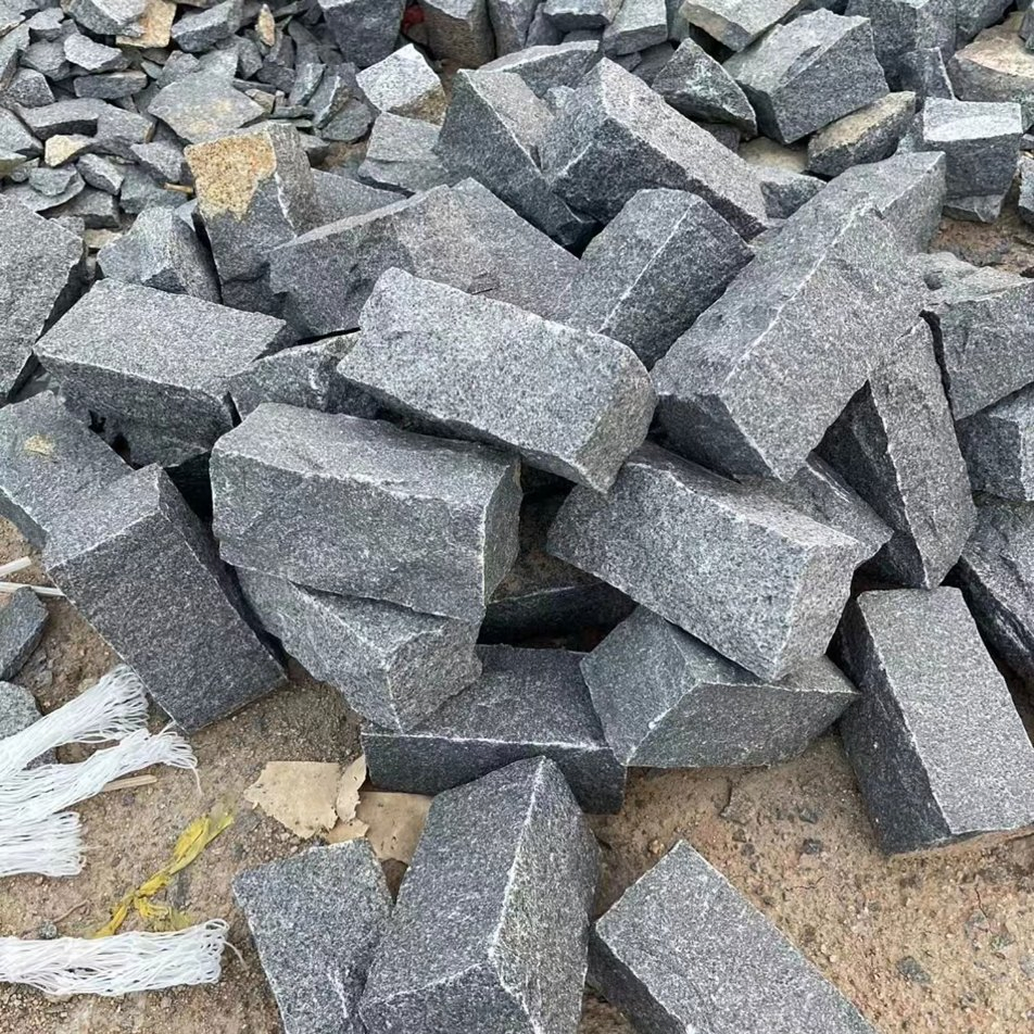 Top Quality Black Grey Granite Stones G654 New Granite Paver Cubes for Sale Cobbles Granite Cobblestone