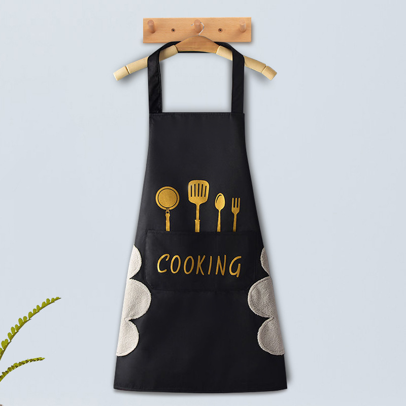 Waterproof and Oil-Resistant Thin Plus-Size Cross-Back Kitchen Home Portable Apron