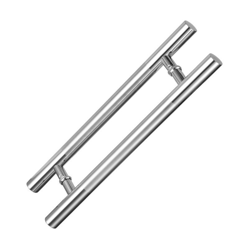 Modern Long Pull Handle Offset Doors Stainless Steel Glass Door Pull Handle with V Foot