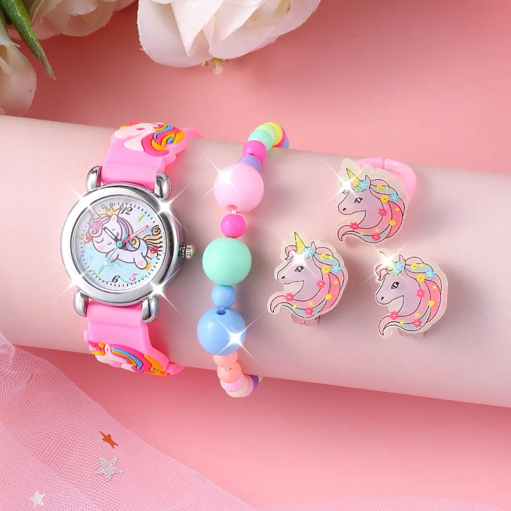 Cute Cartoon Watches Unicorn Bright Colors Pink