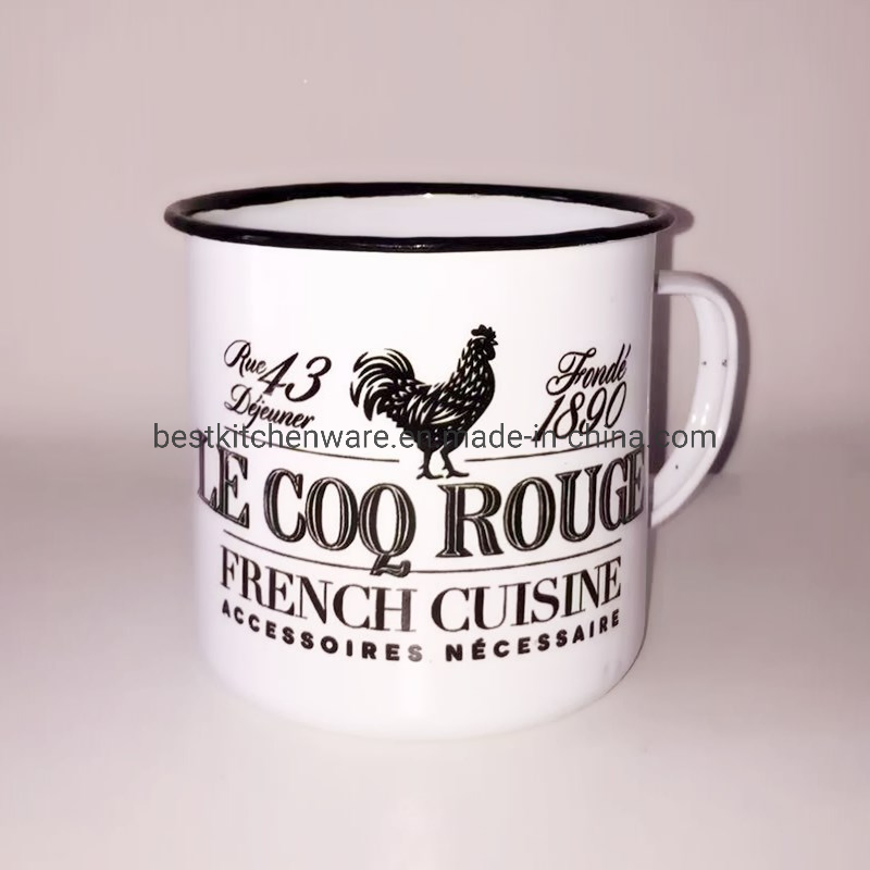 Latin Style Customized DIY Designs Enamelware Camping Mug
