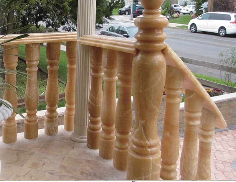 Natural Stone Grey/White/Red/Dark Granite/Marble Baluster/Balustrade Price with Railing Handrail