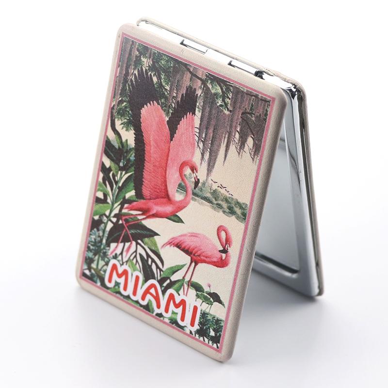 Wholesale Customized Printing Logo Round Heart Shape Mini Cosmetic Pocket Mirror