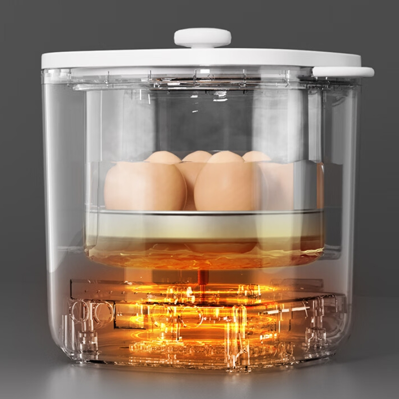 Stainless Steel Touch Panel Electric Egg Cooker with Eight Menus