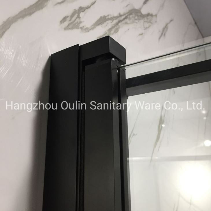 Black Shower Enclosure with Folding Door