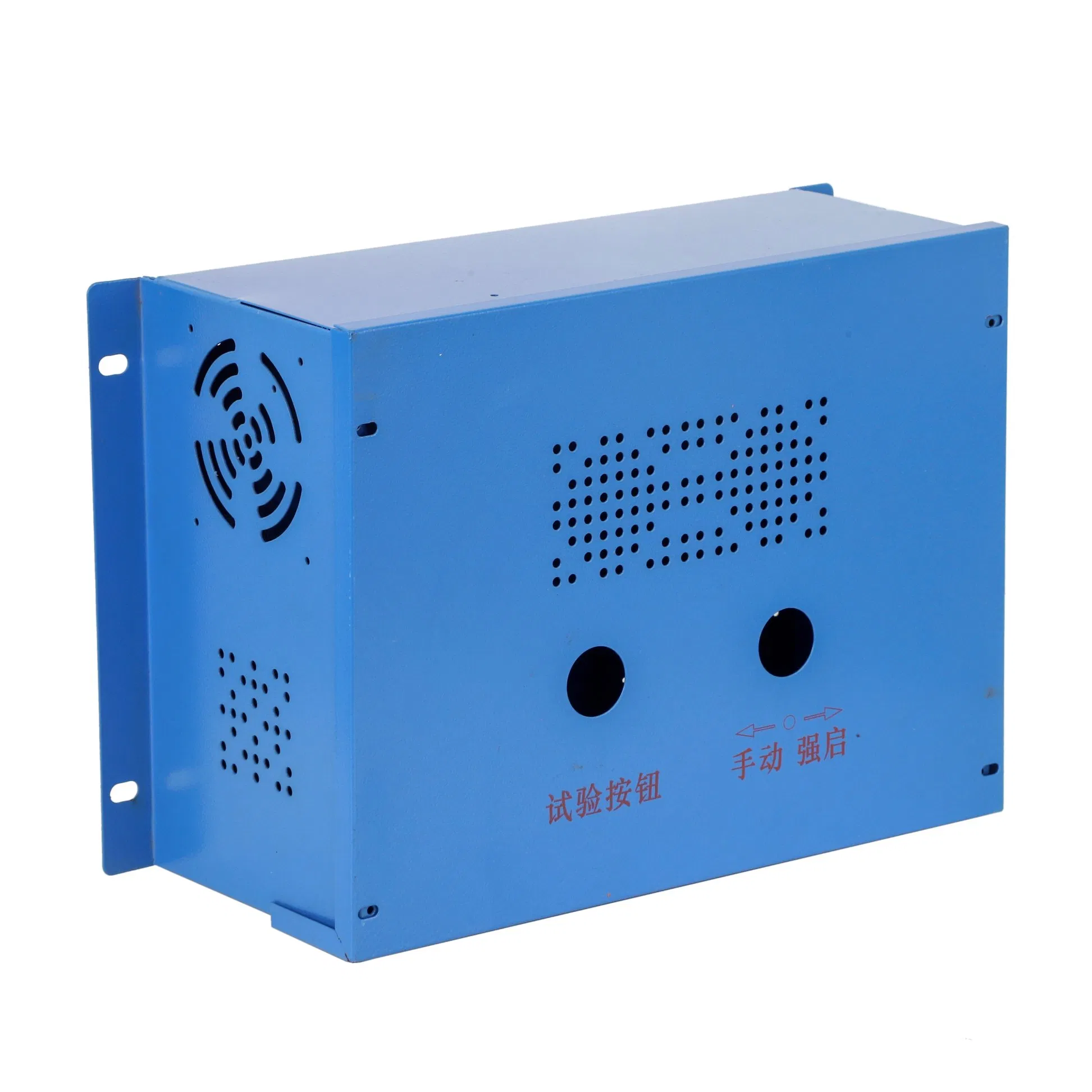 Durable Blue Powder-Coated Electrical Enclosure for Enhanced Device Protection