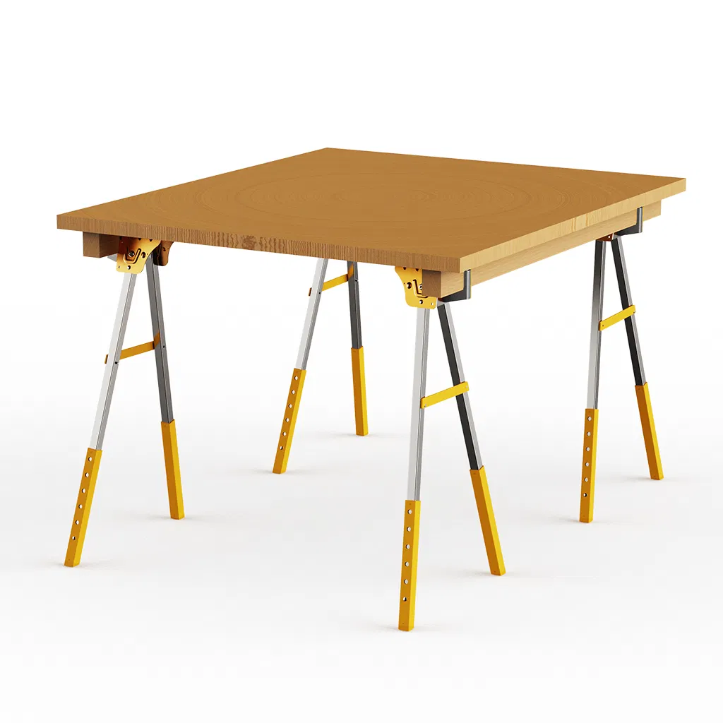 Factory Price Saw Horses 2 Pack Folding, Heavy Duty Sawhorse with Non-Slip Work Table Portable Sawhorses Bench