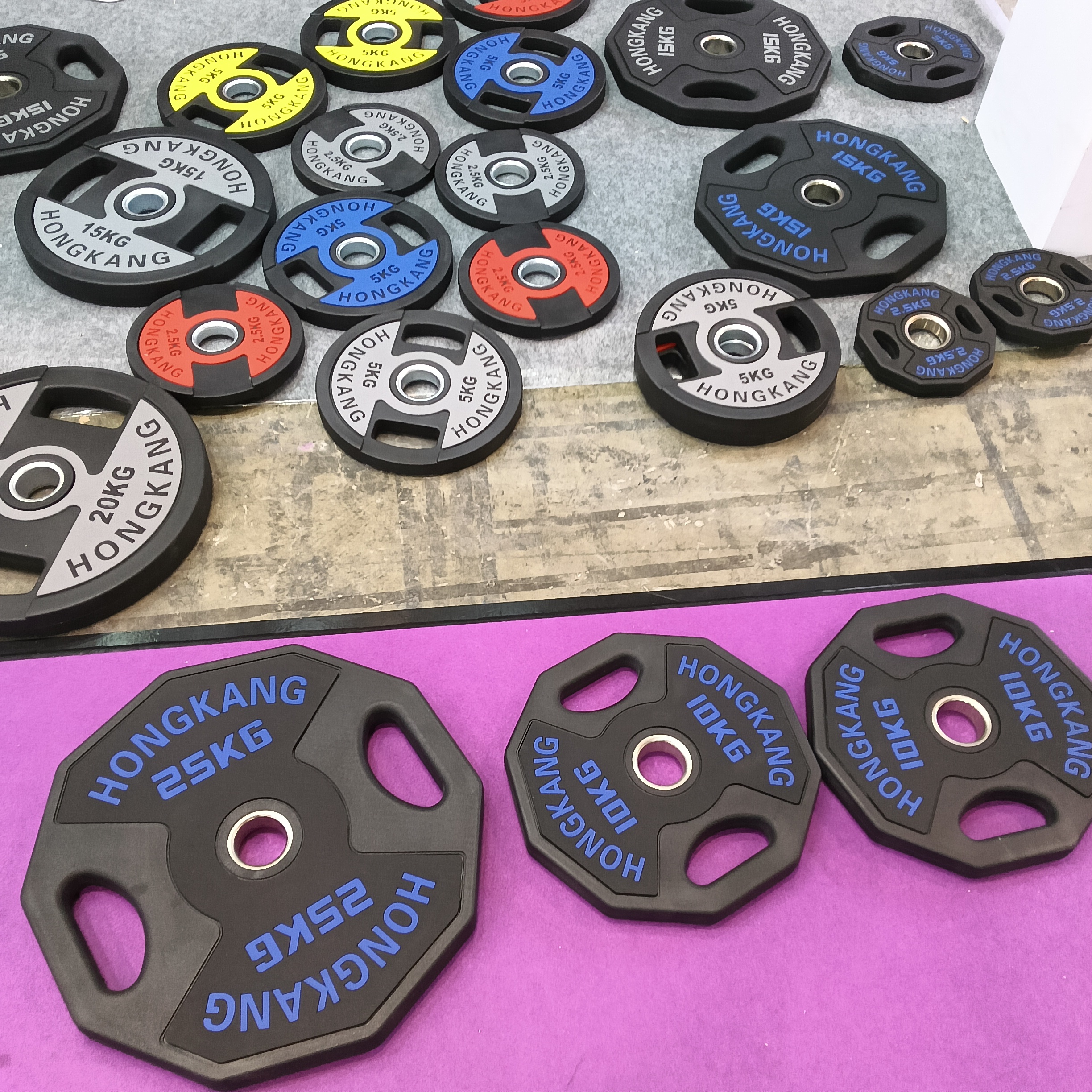 Штанга с дисками чугунными для фитнеса силовая