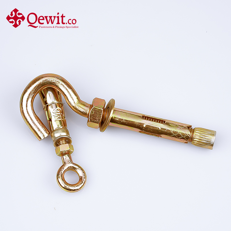 Анкерный щитовой болт с кольцом и крюком M8-M20, оцинкованный