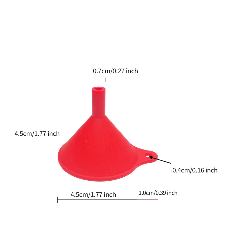 100% Food Grade Mini Silicone Plastic Funnel Portable Oil Food Funnel with Wide Mouth Jar