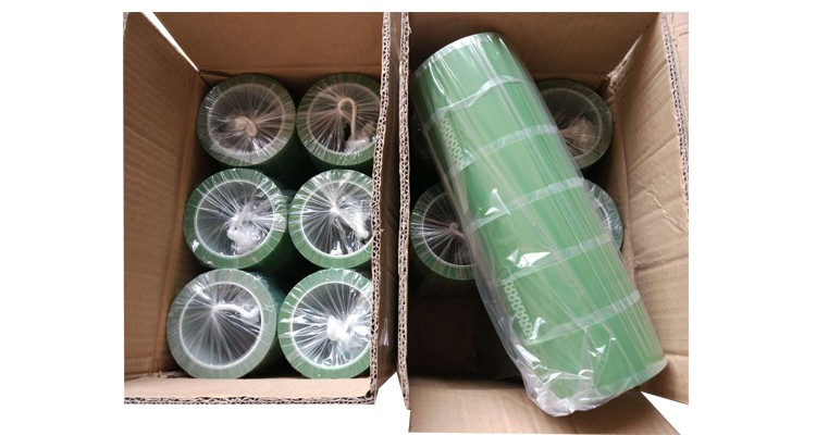 Heat Resistant Silicone Spray Pretection Green Pet Polyester Masking Tape