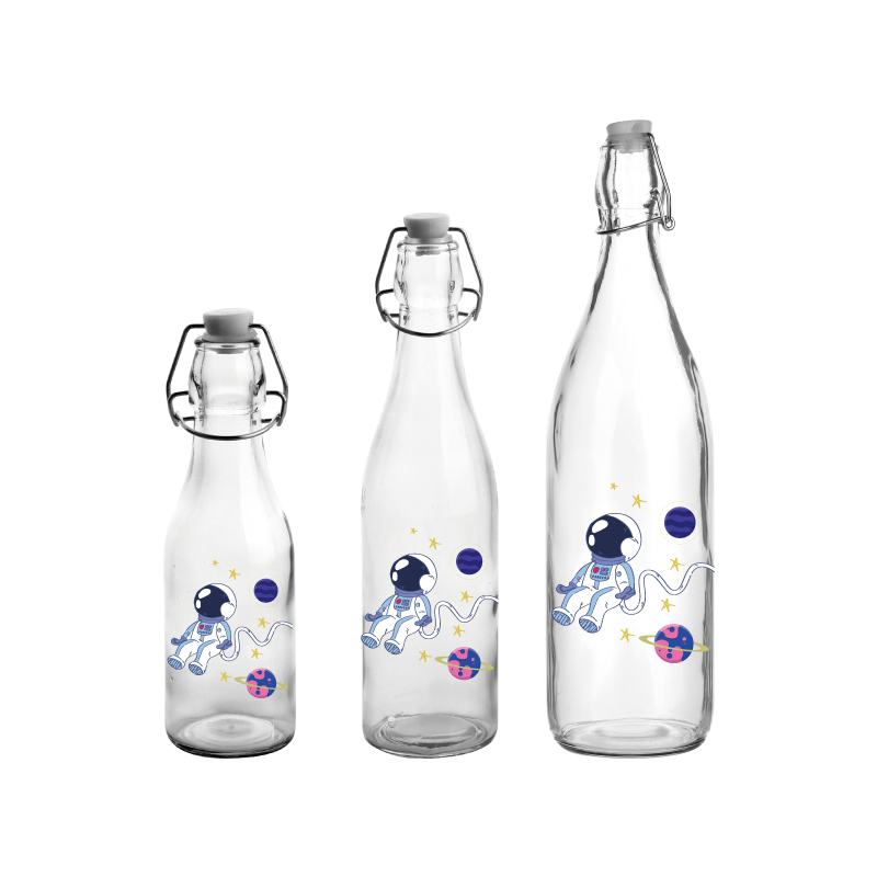 Customized High Quality Garbo Decal Glass Oil Bottles 250ml Can for Kitchenware and Tableware
