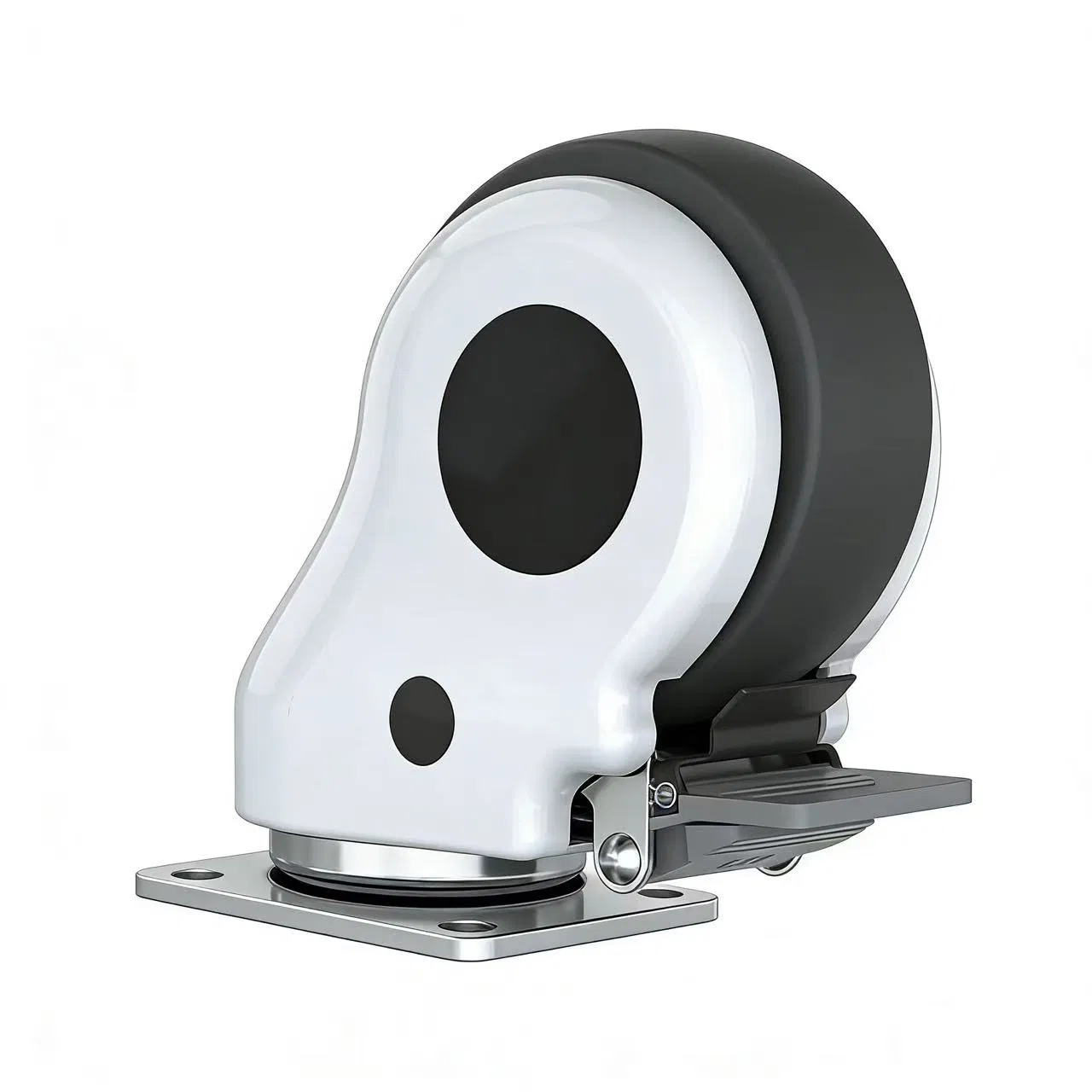 Silent 3/4/5 Inch Universal Rubber Brake Swivel Medical Wheels for Hospital Bed Care